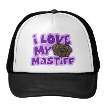 Amour de Kawaii I mon mastiff Brindle Casquettes De Camionneur