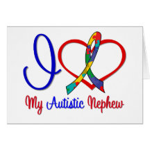 Amour de l'autisme I mon neveu autiste Cartes De Vœux