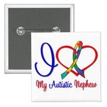 Amour de l'autisme I mon neveu autiste Pin's