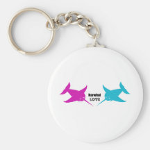Amour de Narwhal Porte-clefs