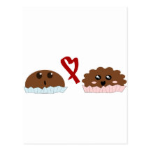 amour de nourriture cartes postales