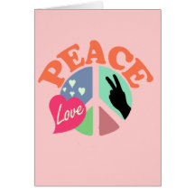 Amour de paix carte de vœux