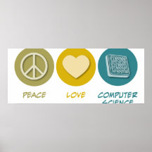 Amour de paix de l'informatique poster