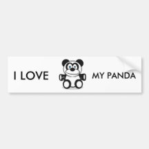 AMOUR DE PANDA ADHÉSIF POUR VOITURE