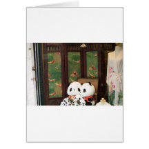 Amour de panda carte de vœux