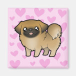 Amour de Pekingese (chiot coupé) Magnets Pour Réfrigérateur