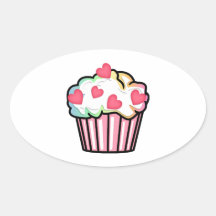 Amour de petit gâteau autocollants