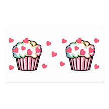 Amour de petit gâteau cartes de visite personnelles