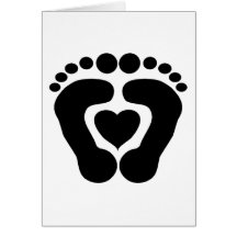 Amour de pied carte de vœux