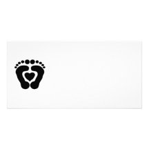 Amour de pied cartes de vœux avec photo