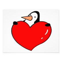 Amour de pingouin invitations personnalisées