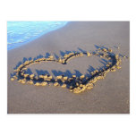 Amour de plage carte postale