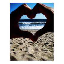 Amour de plage cartes postales