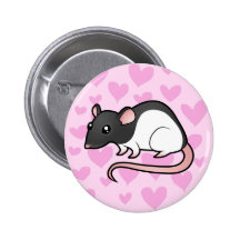 Amour de rat pin's avec agrafe