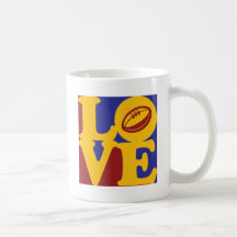 Amour de rugby tasse à café