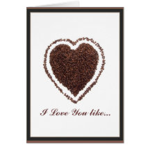 Amour de Saint-Valentin vous aimez la carte de caf
