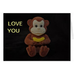 AMOUR de singe VOUS carte de voeux
