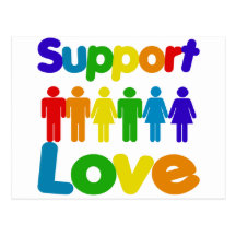 Amour de soutien carte postale