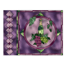 Amour de vin en verre souillé cartes postales