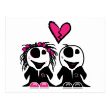 AMOUR DE ZOMBI CARTE POSTALE