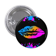 AMOUR D'ÉCLABOUSSURE DE LÈVRES DE NOUVELLE VAGUE D BADGES