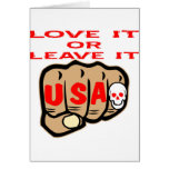 Amour des Etats-Unis il ou le laissent avec le poi Cartes De Vœux