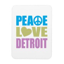 Amour Detroit de paix Magnets Souples