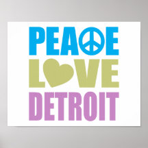 Amour Detroit de paix Posters