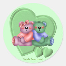 Amour d'ours de nounours de coeurs adhésifs