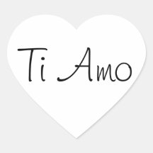 Amour du Ti Amo/I vous Adhésifs