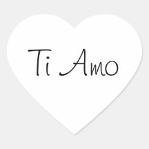 Amour du Ti Amo/I vous Autocollants En Cœur