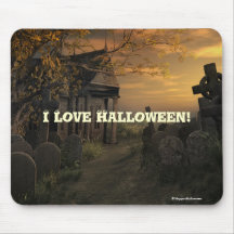 Amour éffrayant Halloween Mousepad de la scène I Tapis De Souris