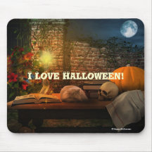 Amour éffrayant Halloween Mousepad de la scène I Tapis De Souris