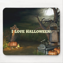Amour éffrayant Halloween Mousepad de la scène I Tapis De Souris