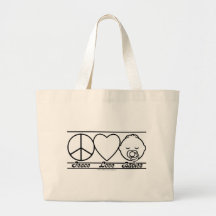 Amour et bébés de paix sac