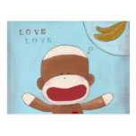 Amour et carte postale de bananes