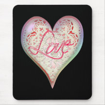 AMOUR et DENTELLE de COEURS de CUPIDON par SHARON  Tapis De Souris
