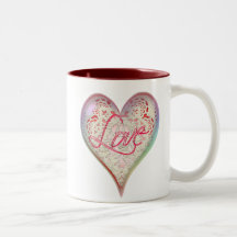 AMOUR et DENTELLE de COEURS de CUPIDON par SHARON  Mug