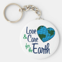 Amour et entretenir la terre porte-clé