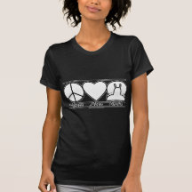 Amour et escargots de paix t-shirt
