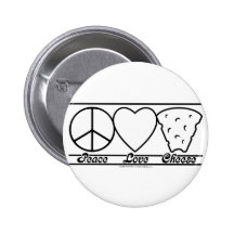 Amour et fromage de paix badges