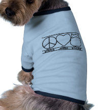 Amour et hippopotames de paix manteaux pour chien