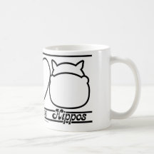 Amour et hippopotames de paix tasse à café