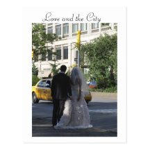 Amour et la ville NYC Postacard Carte Postale