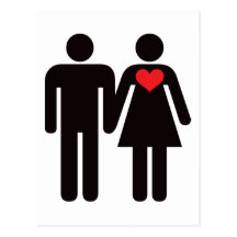 Amour et rapports cartes postales