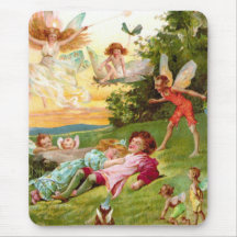 Amour féerique des elfes de Valentine de Mousepad- Tapis De Souris