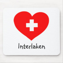 Amour Interlaken - mousepad suisse de coeur Tapis De Souris