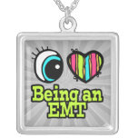 Amour lumineux du coeur I d'oeil étant un EMT Collier Personnalisé