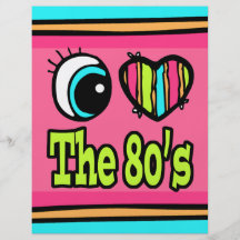 Amour lumineux du coeur I d'oeil les années 80 Prospectus Personnalisés
