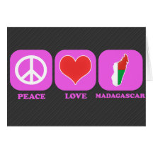 Amour Madagascar de paix Cartes De Vœux